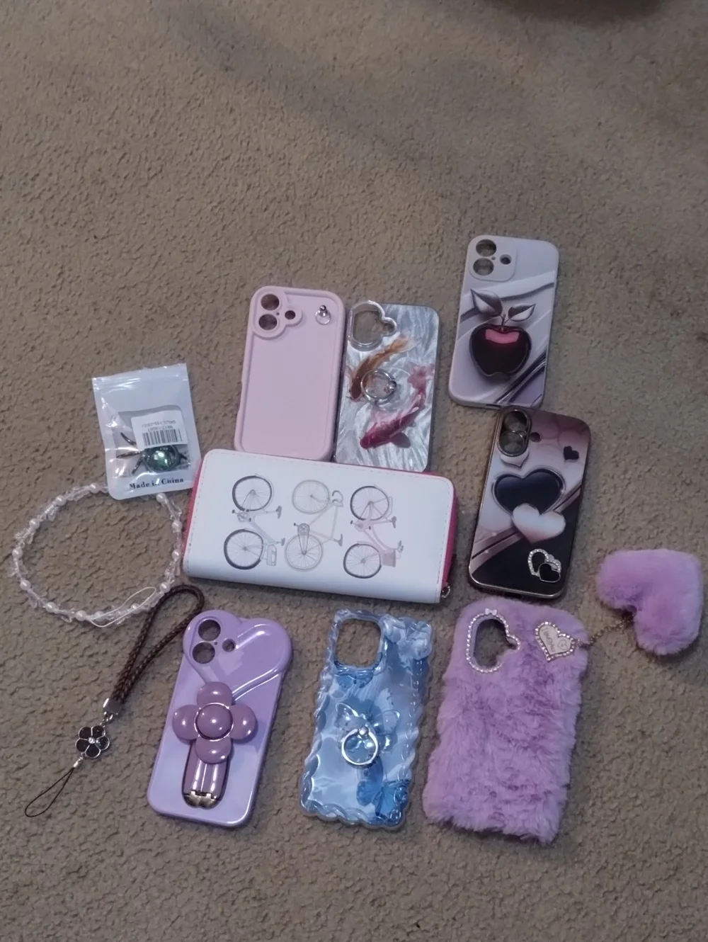 Pink & Purple Phone Case Bundle - Stylish Protective Cases with Accessories